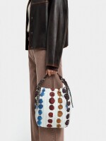 Bolso De Mano Estampado De Nylon crudo