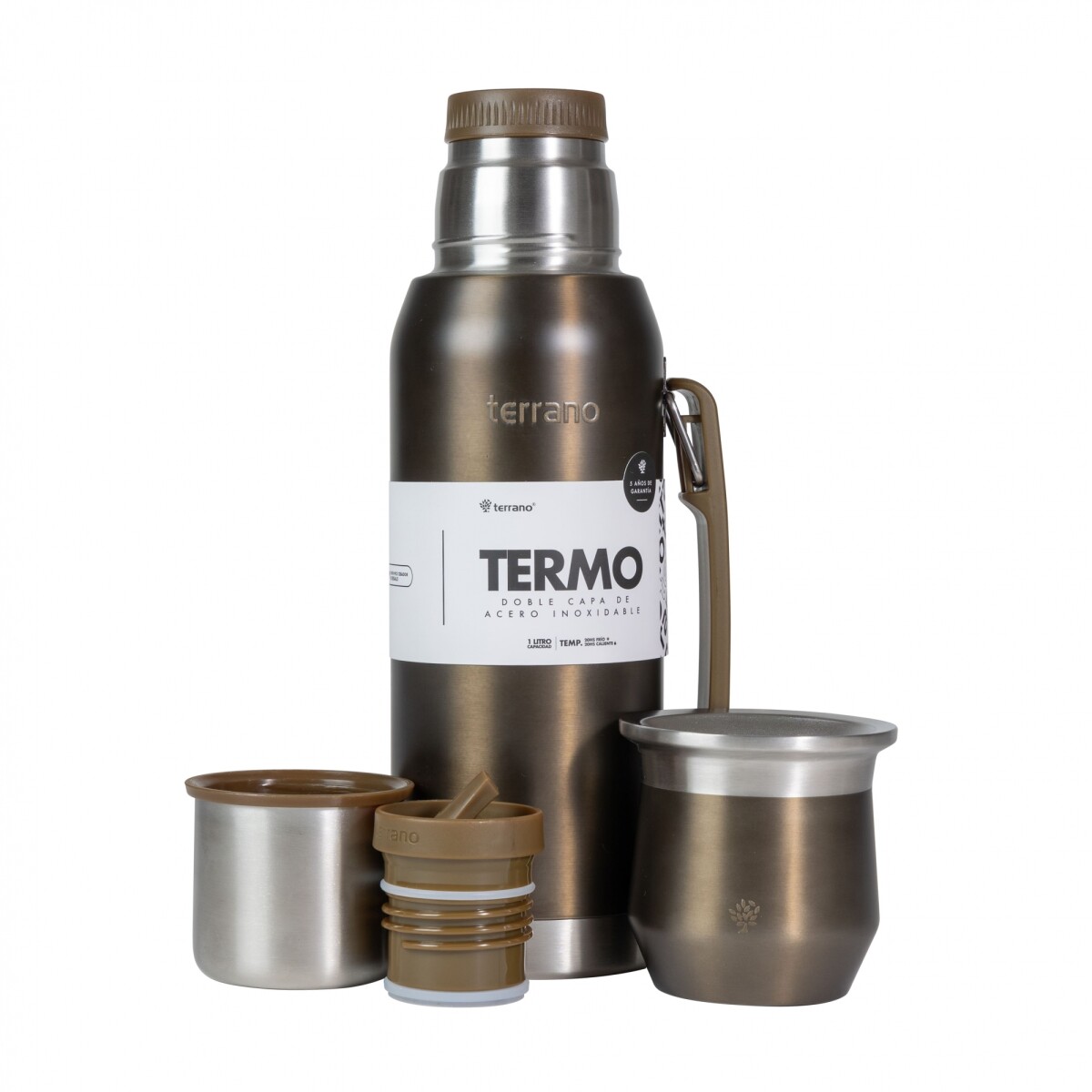 Set Acero 1LT. Mate Flap - Marrón Metalizado 