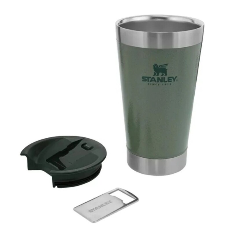 Vaso térmico Stanley de 473 ml* con tapón de color verde animal Vaso Térmico Stanley De 473 Ml* Con Tapón De Color Verde Animal