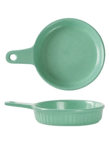 PLATO FACETADO C/MGO CERAMICA 22x17x5CM VERDE MATE PLATO FACETADO C/MGO CERAMICA 22x17x5CM VERDE MATE