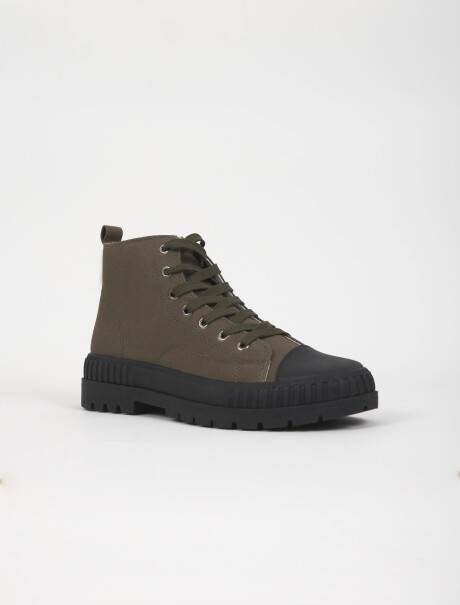 Bota canvas oliva