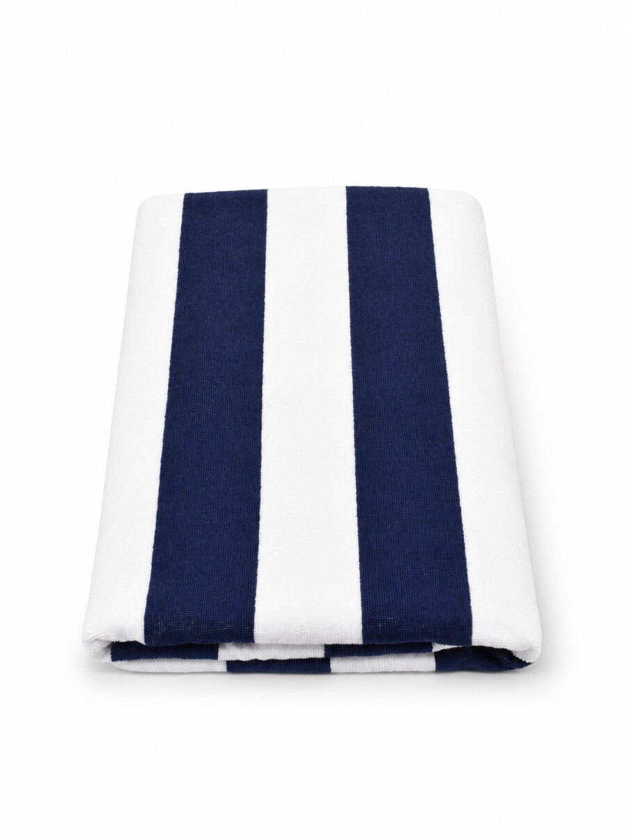 TOALLA IBIZA RAYAS - AZUL. 