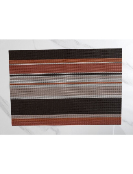 INDIVIDUAL PVC RAYADO 45x30CM TONOS TIERRA INDIVIDUAL PVC RAYADO 45x30CM TONOS TIERRA