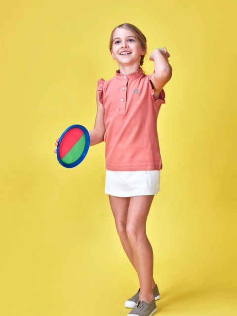 Polo Pique Amarillo Coral