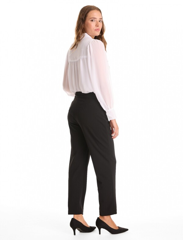 Pantalon Recto & Botones Dorados NEGRO