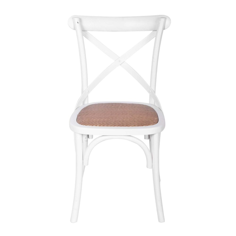 SILLA DE COMEDOR MADERA BLANCO CRUCETA
