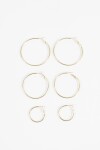 Set de aros finos dorado