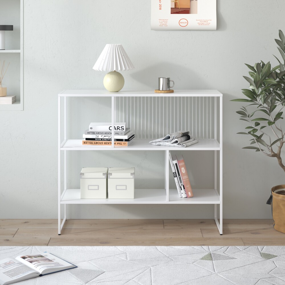 BIBLIOTECA METAL BLANCO OLIVIA