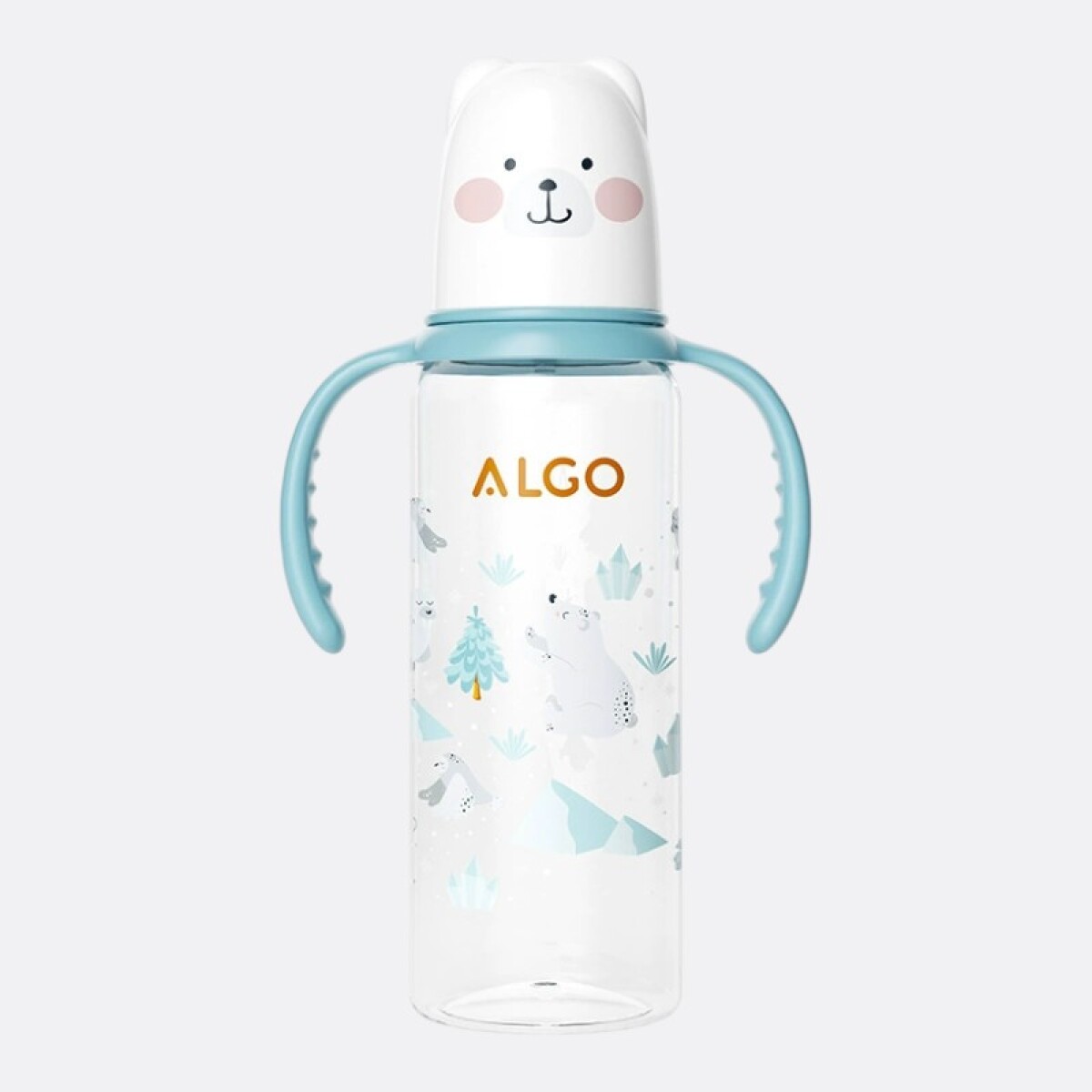 Mamadera Bebé 240ml Con Agarre - Oso Polar 