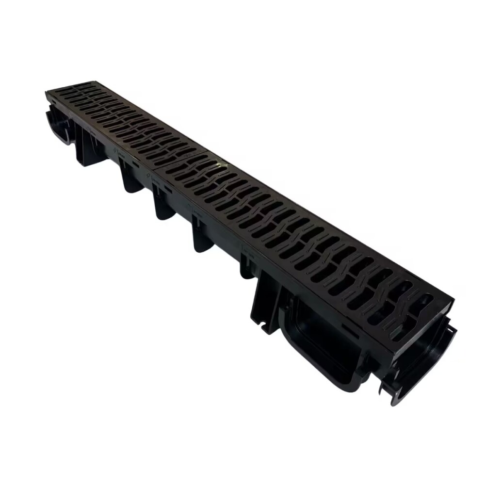 Canaleta rejilla plástica 1 mt x 12 cm SMART HOME negra Canaleta Rejilla Plástica 1 Mt X 12 Cm Smart Home Negra