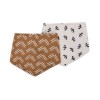 Set x2 babero bandana Mudcloth & Black Birds