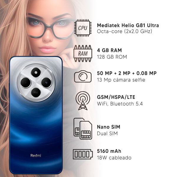 Xiaomi Redmi 14c 4/128 Gb 4g AZUL