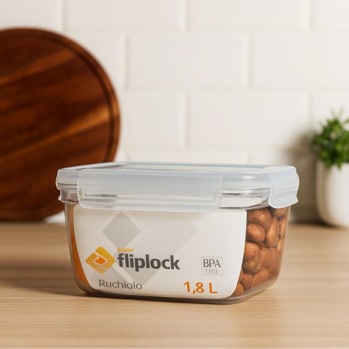 Vianda pote rectangular Fliplock 1.8 Lts 