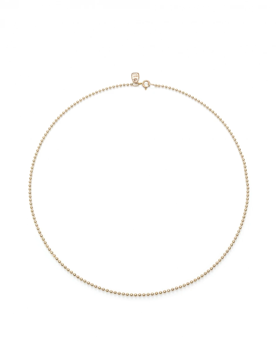 CADENA CON BOLAS BAÑADA EN ORO 18K - Colgante 