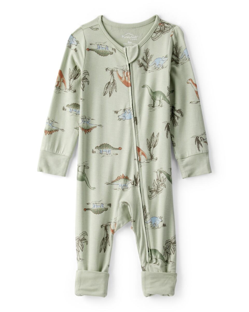 Pijama una pieza de viscosa Ecovero, puños plegables, línea Purelysoft 
