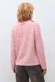 Sweater estructuras rosa melange