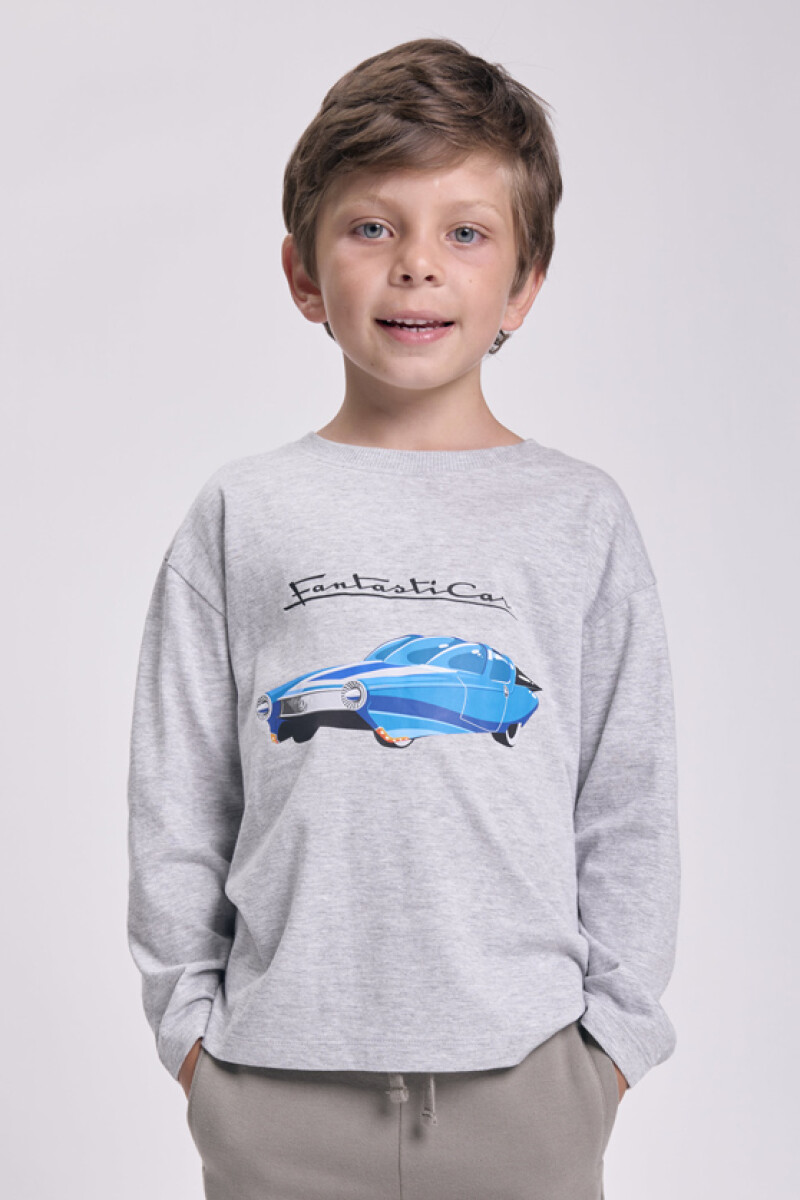Remera estampada - Fantastic Gris 