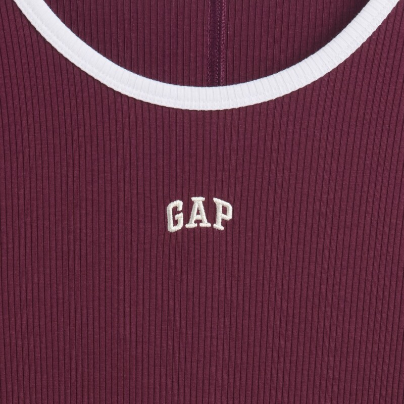 INTL LS MOD RIB CROP TEE TUSCAN RED