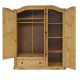 Ropero Estilo Mexicano 3 Puertas 1 Cajón Cera Natural Ropero Estilo Mexicano 3 Puertas 1 Cajón Cera Natural