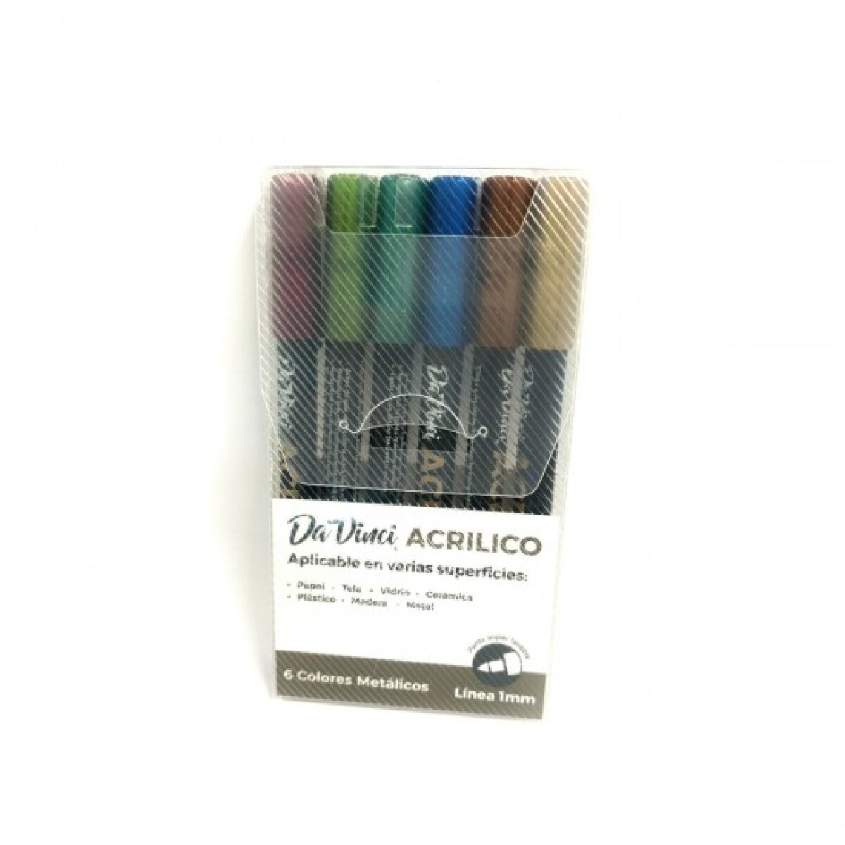 Marcador Da Vinci Acrilico 1mm x 6 - Metalizados 