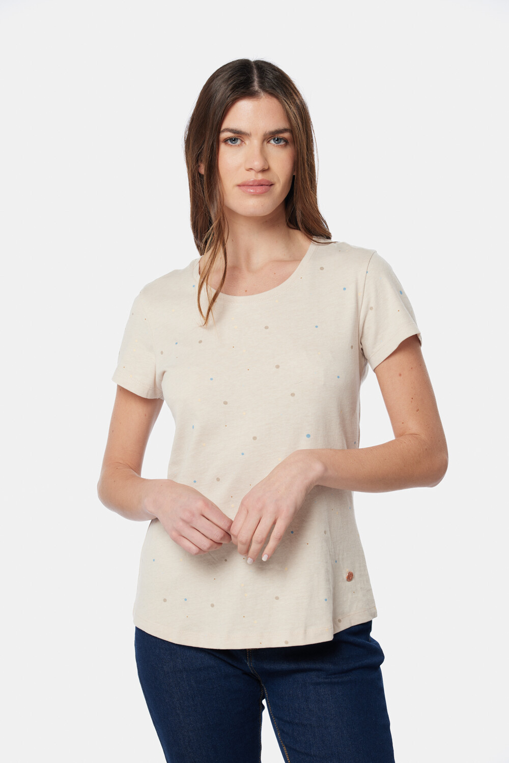 REMERA ESTAMPADA Beige