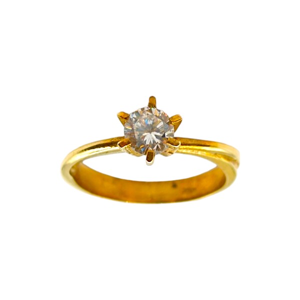 Anillo Solitario-Oro Bajo-Piedra Zirconia-AN8068 conpiedra