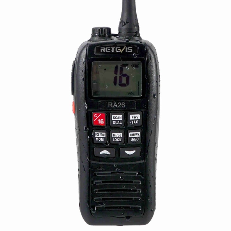 Radio Marino VHF Retevis RA26 88 Canales IP67 Flotante NOAA Radio Marino VHF Retevis RA26 88 Canales IP67 Flotante NOAA