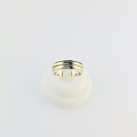 Anillo de plata y double en oro 18 ktes. Anillo de plata y double en oro 18 ktes.