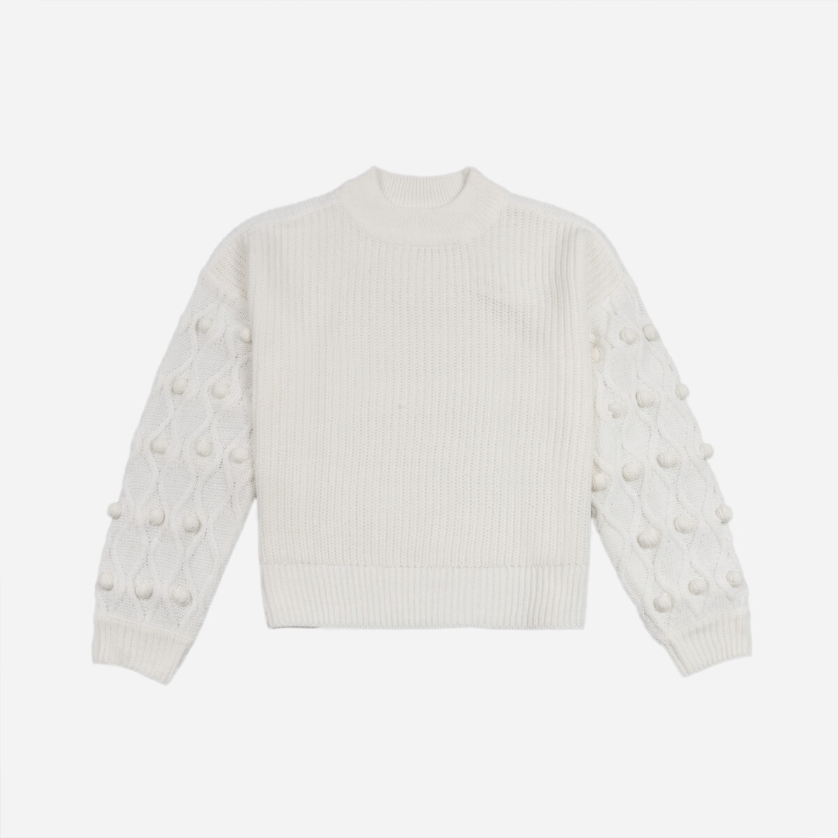 Sweater con estructura en mangas - Mujer - BLANCO 