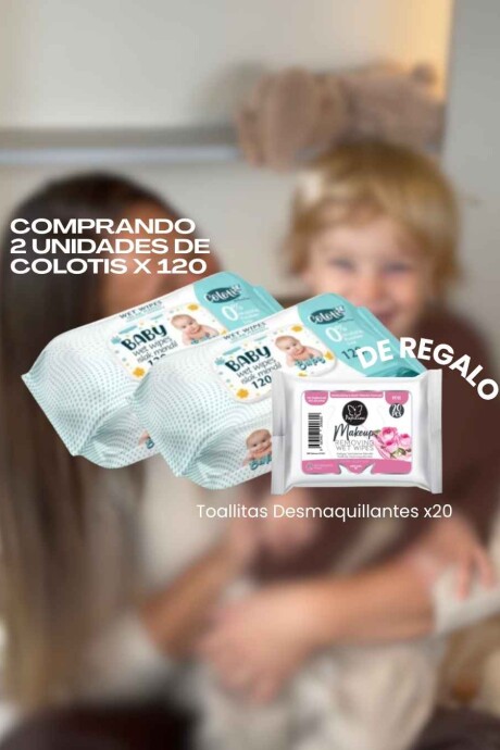 PROMO: 2 Toallitas húmedas de bebé Colotis + 1 toallita desmaquillante ¡DE REGALO! PROMO: 2 Toallitas húmedas de bebé Colotis + 1 toallita desmaquillante ¡DE REGALO!
