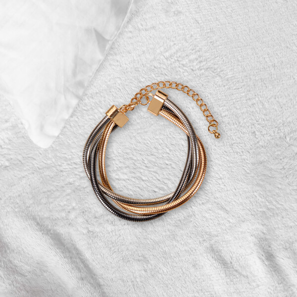 COLLAR TRENZADO NEXA PLATEADO Y DOR COLLAR TRENZADO NEXA PLATEADO Y DOR