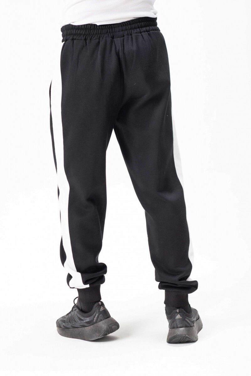 Pantalon Franja Negro