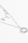Collar cadena dijes plateado