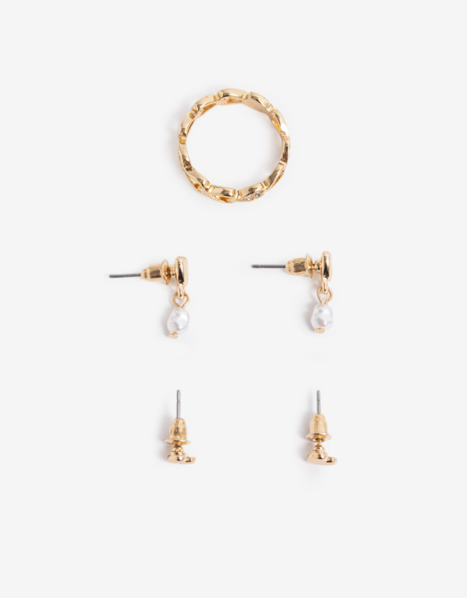 Bijou Set Corazón Metal 