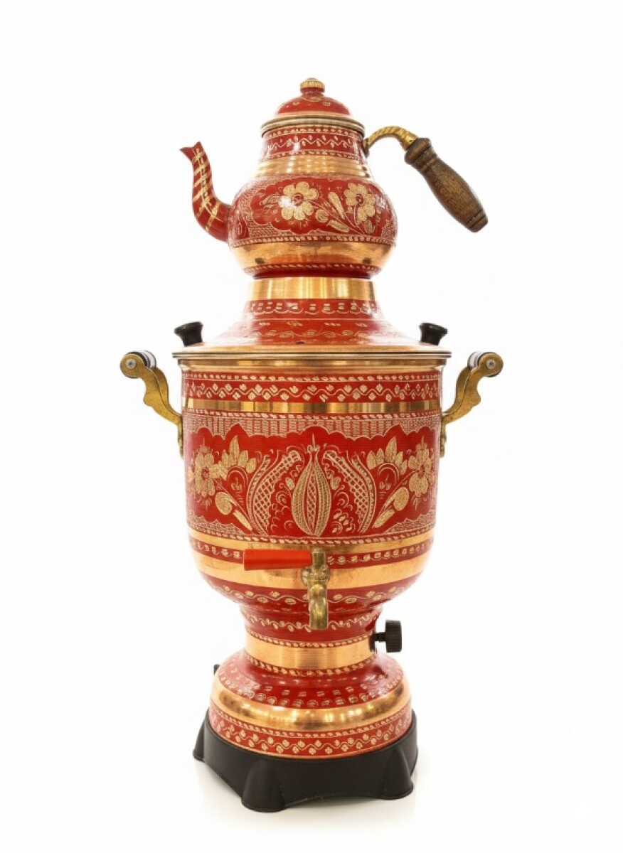 Samovar labrado azul - Rojo 