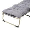 Catre plegable acolchonado Gris