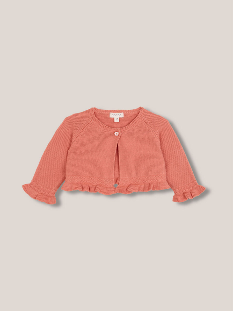 Chaqueta Con Volantes Rosa