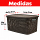 Caja simil ratán 7,5 lts CHOCOLATE