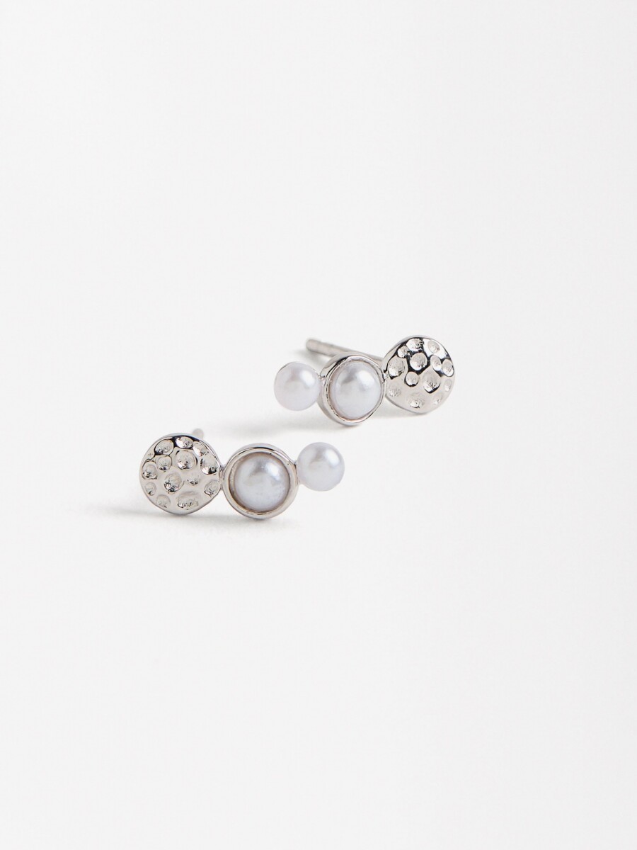 Pendientes Con Perlas - Plata De Ley 925 plateado