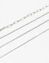 Collares Cortos Strass Set Collares Metal Y Strass - Plateado Rodio