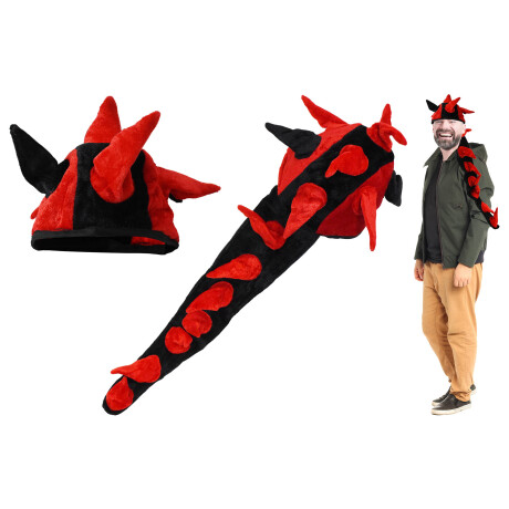 GORRO PARTY DINO DOS COLORES C/COLA COTILLON 23338 GORRO PARTY DINO DOS COLORES C/COLA COTILLON 23338