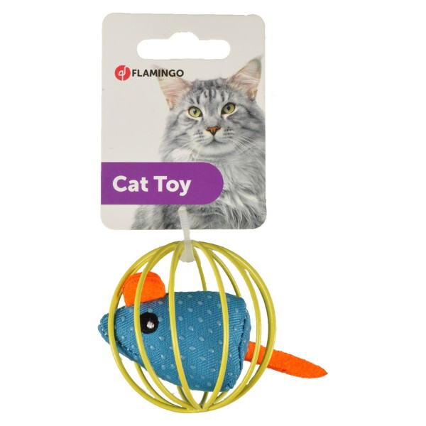 JUGUETE PARA GATOS FLAMINGO RATÓN EN PELOTA 6CM JUGUETE PARA GATOS FLAMINGO RATÓN EN PELOTA 6CM