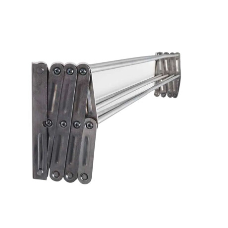 Tendedero Tender Plegable Ropa p/ Pared 1Mt en Aluminio Mor Plateado