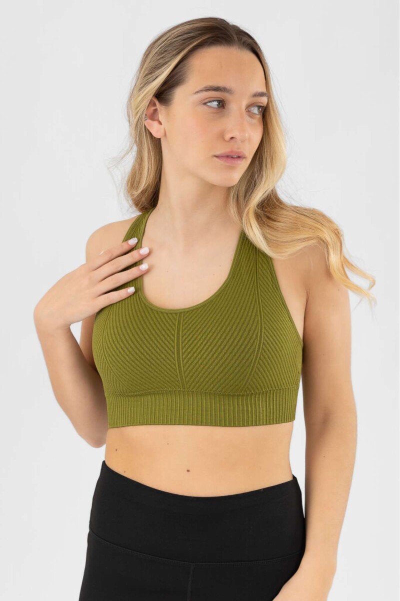 Top deportivo sin costura - Verde claro 