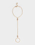 Pulseras Flexibles Pulsera Flexible Con Anillo Unido - Dorado