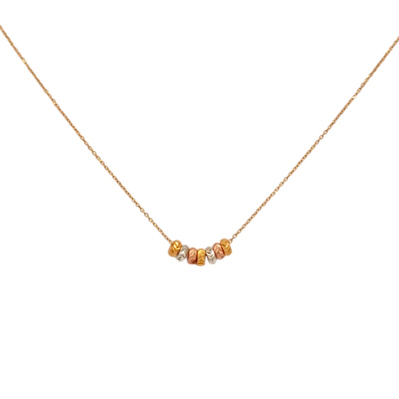 Conjunto Tricolor-Oro bajo-Sin piedra-CJ8027 Sinpiedra