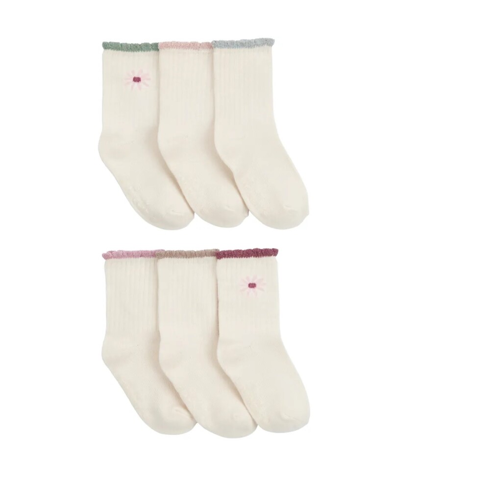 Set Medias Carters x6 Lisas Flores Set Medias Carters x6 Lisas Flores