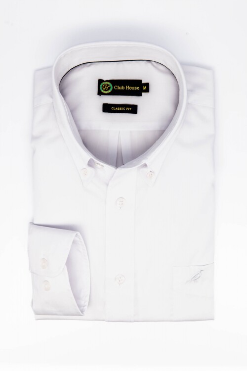 Camisa Club House Button Down - Non Iron Blanco