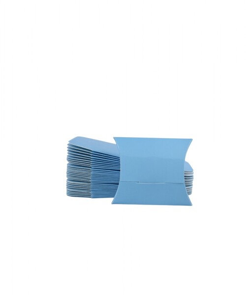 Pack x 100 - estuche pillow 7 x 8 cm. CELESTE
