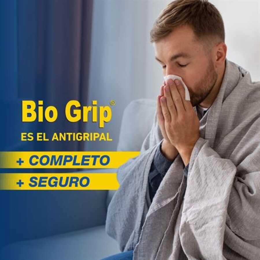 Bio Grip L Descongestivo x 5 sobre soluble - Antigripal Caliente o Frío Bio Grip L Descongestivo x 5 sobre soluble - Antigripal Caliente o Frío